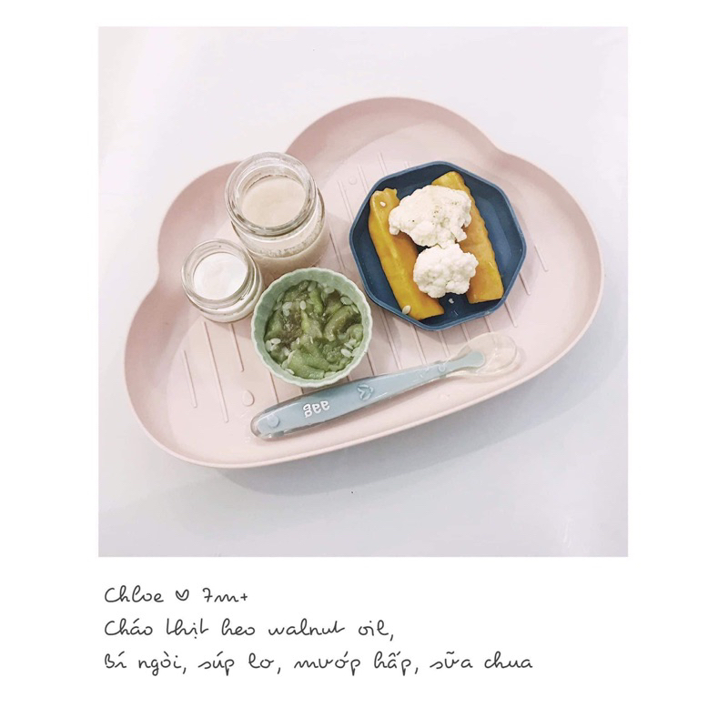 Khay ăn dặm hình đám mây, đựng chén đĩa cho bé
