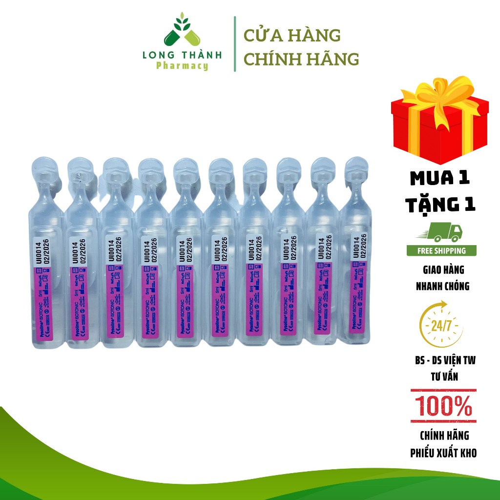 Nước muối sinh lý Pháp Gifrer Fysoline hồng - Vệ sinh mắt, mũi, răng miệng cho bé