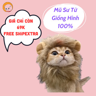 Mũ Sư Tử cosplay đáng yêu cho chó mèo, đồ chơi chó mèo, đồ chơi thú cưng, mũ sư tử