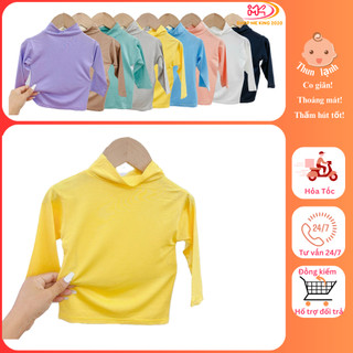  MK154 (6-16kg) Áo giữ nhiệt cổ 3p chất thun lạnh trơn nhiều màu cho bé dưới 3 tuổi