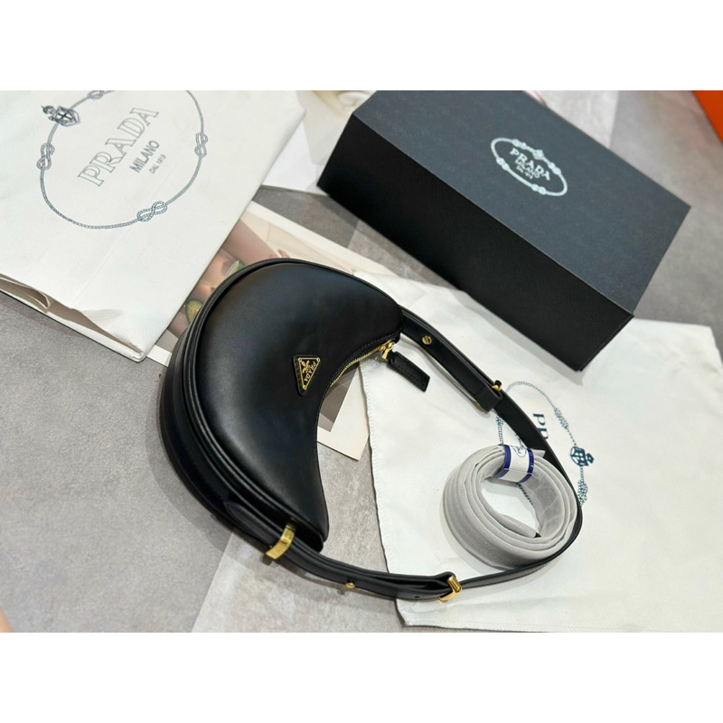 Túi kẹp nách Pra Arqué leather shoulder bag da siêu mềm  size 22.5cm Fullbox , túi vải