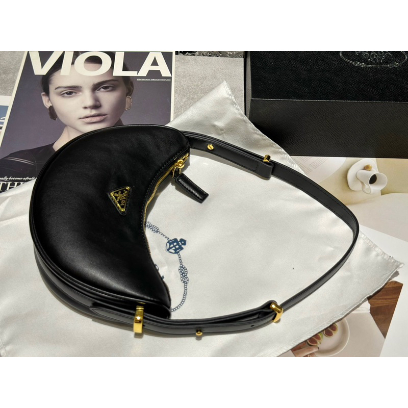Túi kẹp nách Pra Arqué leather shoulder bag da siêu mềm  size 22.5cm Fullbox , túi vải