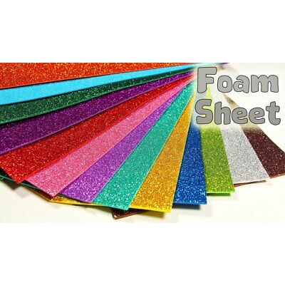 Tập 10 xốp nhũ kim tuyến kích thước A4 trang trí, làm đồ handmade