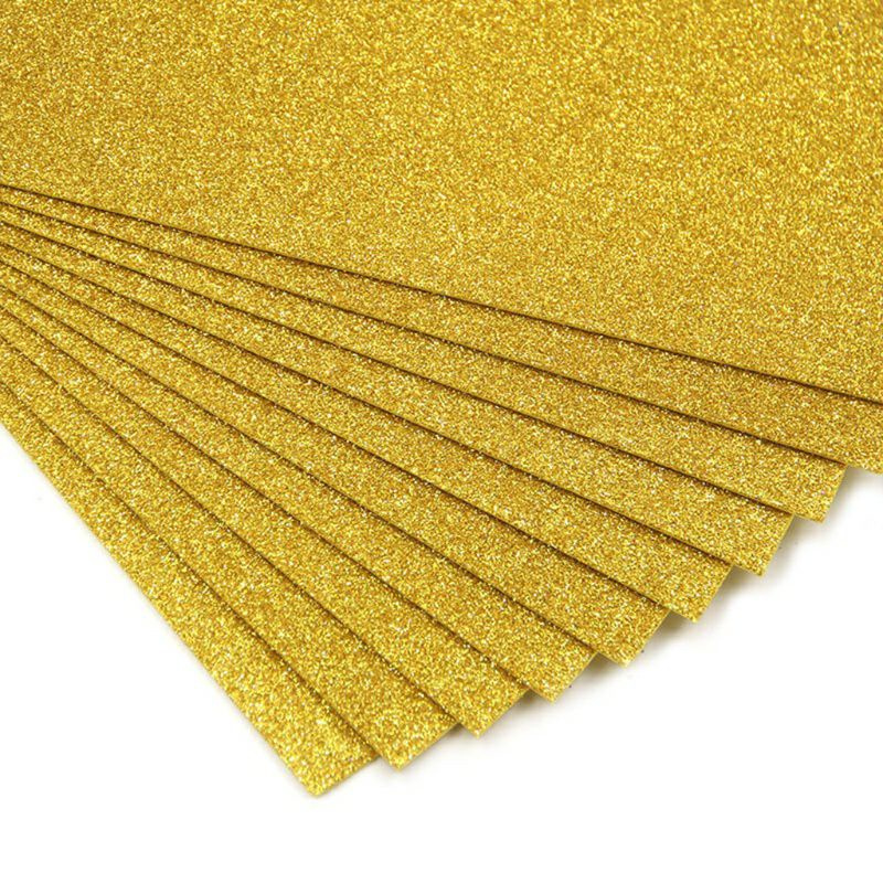 Tập 10 xốp nhũ kim tuyến kích thước A4 trang trí, làm đồ handmade