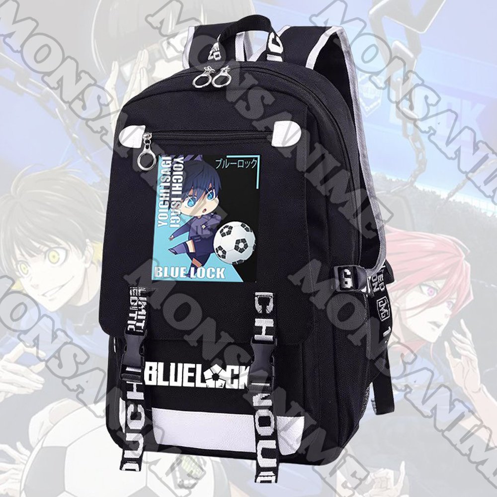 Balo nam nữ in hình BLUE LOCK ver GẠCH CHÉO anime chibi cặp sách đi học tiện lợi thời trang