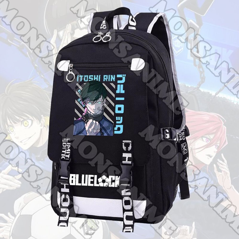Balo nam nữ in hình BLUE LOCK ver GẠCH CHÉO anime chibi cặp sách đi học tiện lợi thời trang