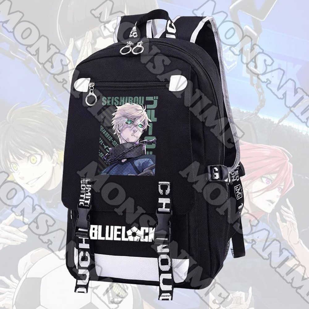 Balo nam nữ in hình BLUE LOCK ver GẠCH CHÉO anime chibi cặp sách đi học tiện lợi thời trang
