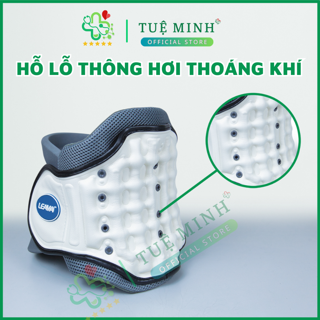 Đai Hơi Kéo Giãn Cột Sống Cổ LEAMAI [ BẢO HÀNH 24 LỖI 1 ĐỔI 1 ] Đai Kéo Cổ, Hỗ Trợ Chấn Thương Cổ, Thoái Hóa Đốt Sống Cổ