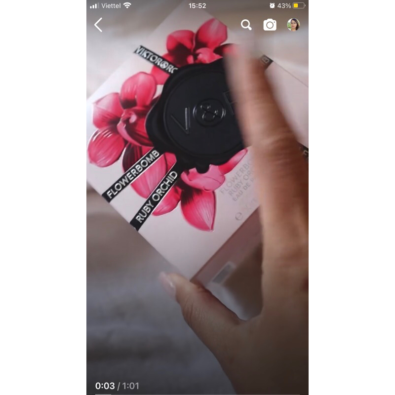 Vial nước hoa chính hãng Viktor&Rolf flowerbomb ruby orchild