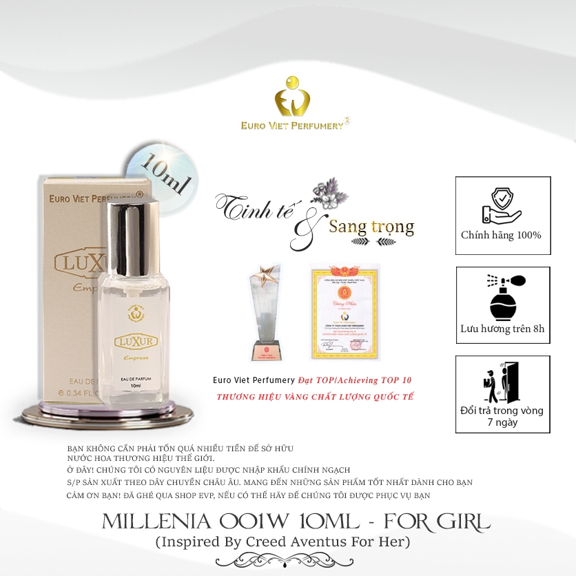 Nước Hoa Nữ Cao Cấp LUXUR EMPRESS Euro Viet Perfumery 10ml