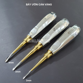 Bẩy ưỡn cán vàng - Bẩy nha khoa ưỡn cán vàng 2mm, 3mm, 4mm