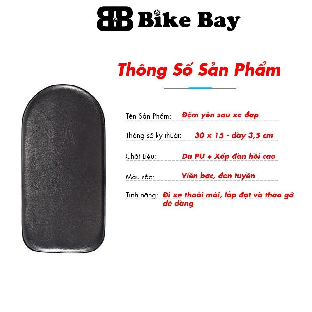 Đệm yên sau cho xe đạp thể thao, đệm yên sau HAPY siêu êm ái và chắc chắn YS001