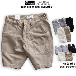 Quần Short Nam Kaki Vnxk - Quần Sọt Nam Rurumen - Quần Ngắn Nam Big Size - Quần Short Kaki Nam Màu Trắng, Đen, Xám, Kem