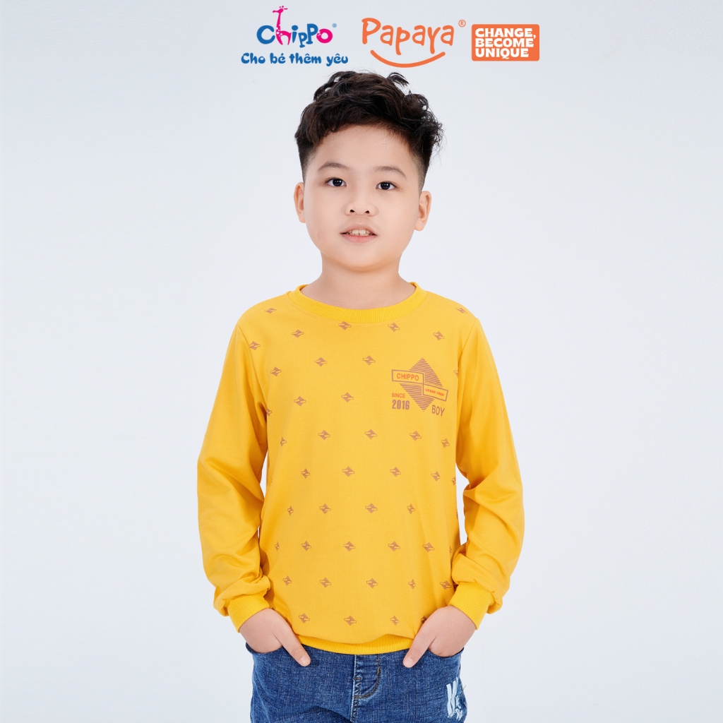 Áo Tshirt CHIPPO Áo thu đông cho bé trai từ 6 tuổi đến 10 Tuổi(20-32Kg)