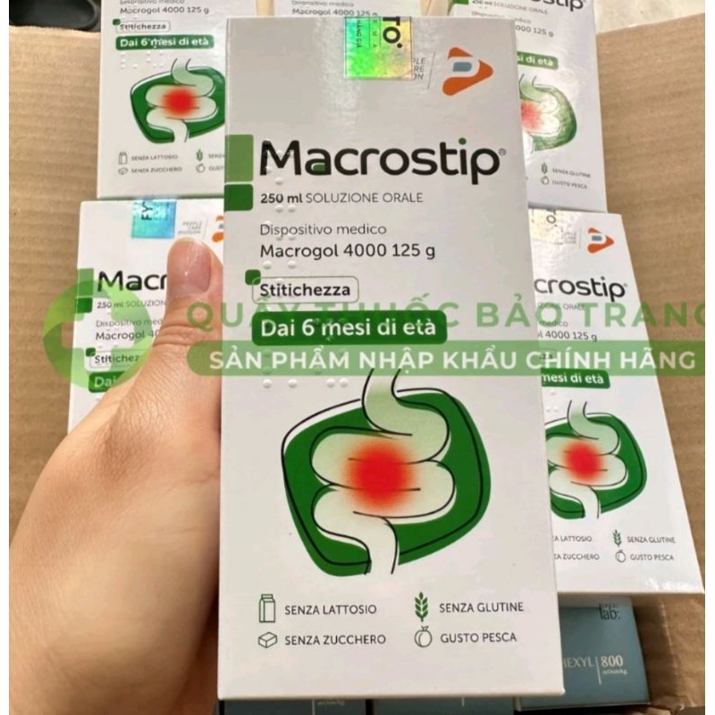 Siro táo bón Macrostip giúp tiêu hóa tốt , nhuận tràng, giảm táo bón - sản phẩm dùng cho bé từ 6 tháng tuổi .250ml