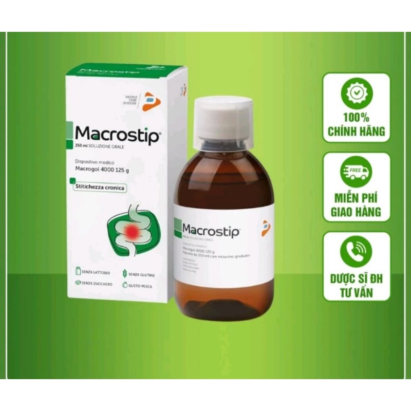 Siro táo bón Macrostip giúp tiêu hóa tốt , nhuận tràng, giảm táo bón - sản phẩm dùng cho bé từ 6 tháng tuổi .250ml