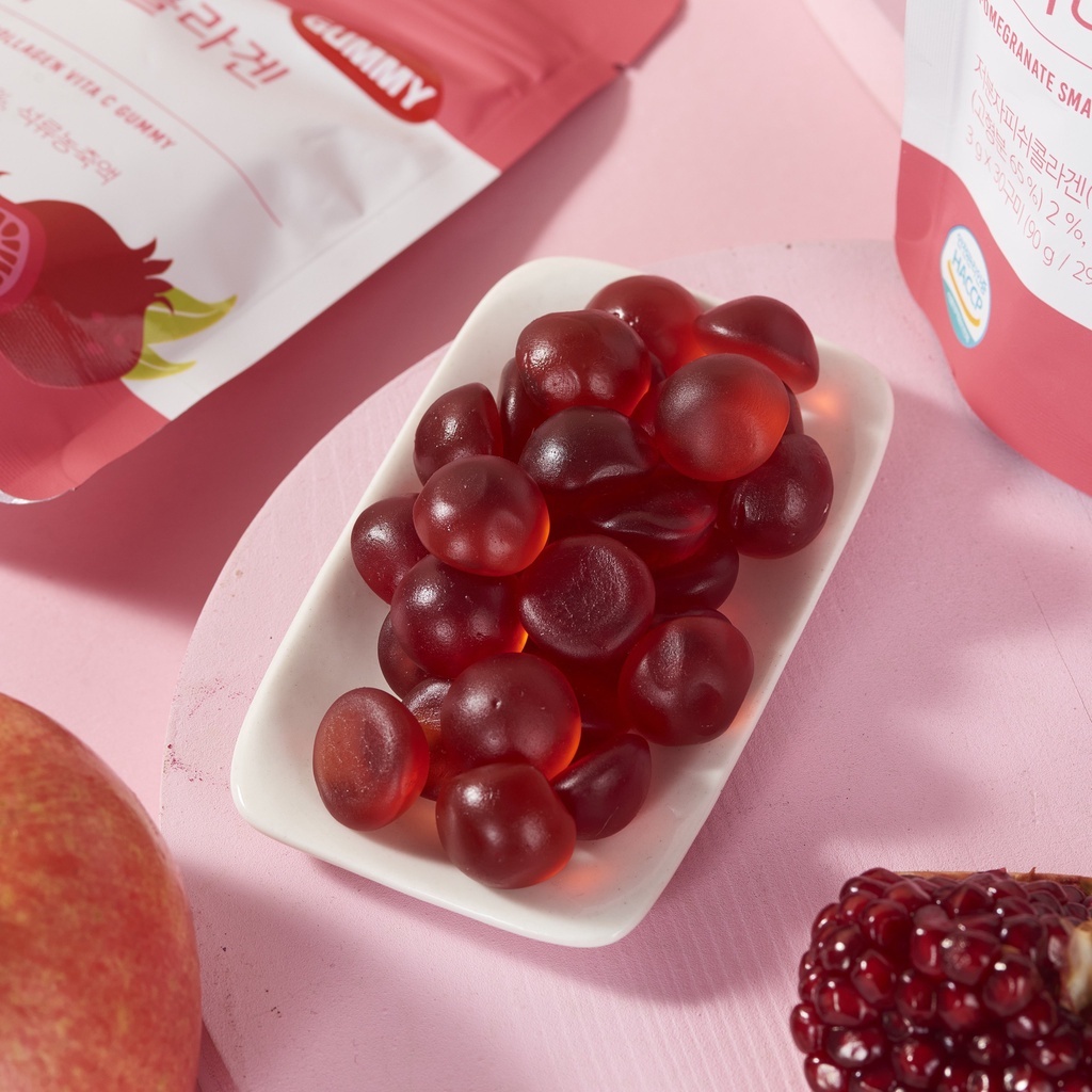 Kẹo Dẻo BOTO GUMMY Pomegranate Low Molecular Collagen Vita C Hàn Quốc