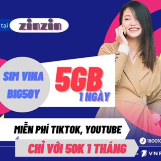 SIM BIG50Y 5G NGÀY MIỄN PHÍ 1 THÁNG ĐẦU