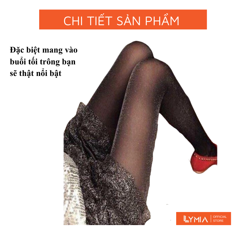 Quần tất nữ ánh nhũ lấp lánh LYMIA sang chảnh, siêu mỏng siêu trong hottrend QT20