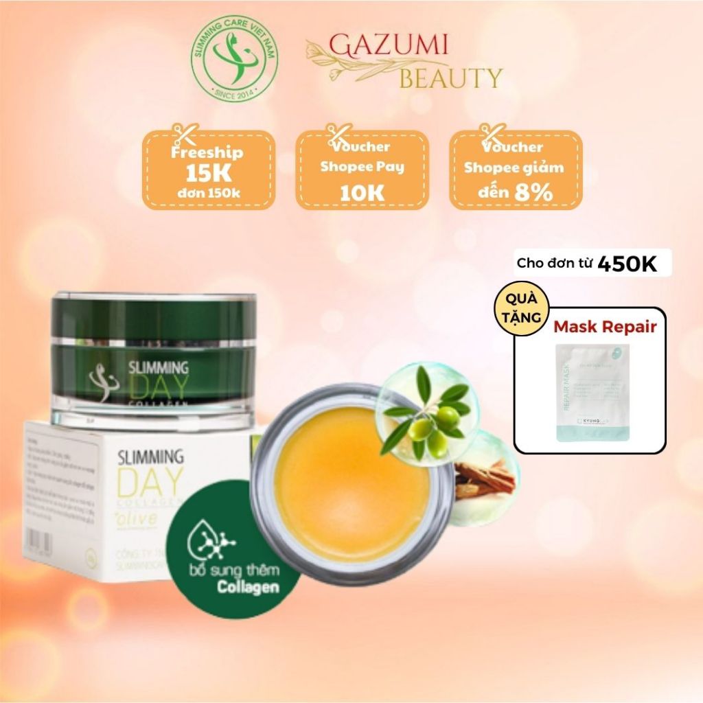Kem tan mỡ mờ rạn da Slimming Care Day Collagen 200ml duy trì vóc dáng thon gọn - Gazumi Beauty