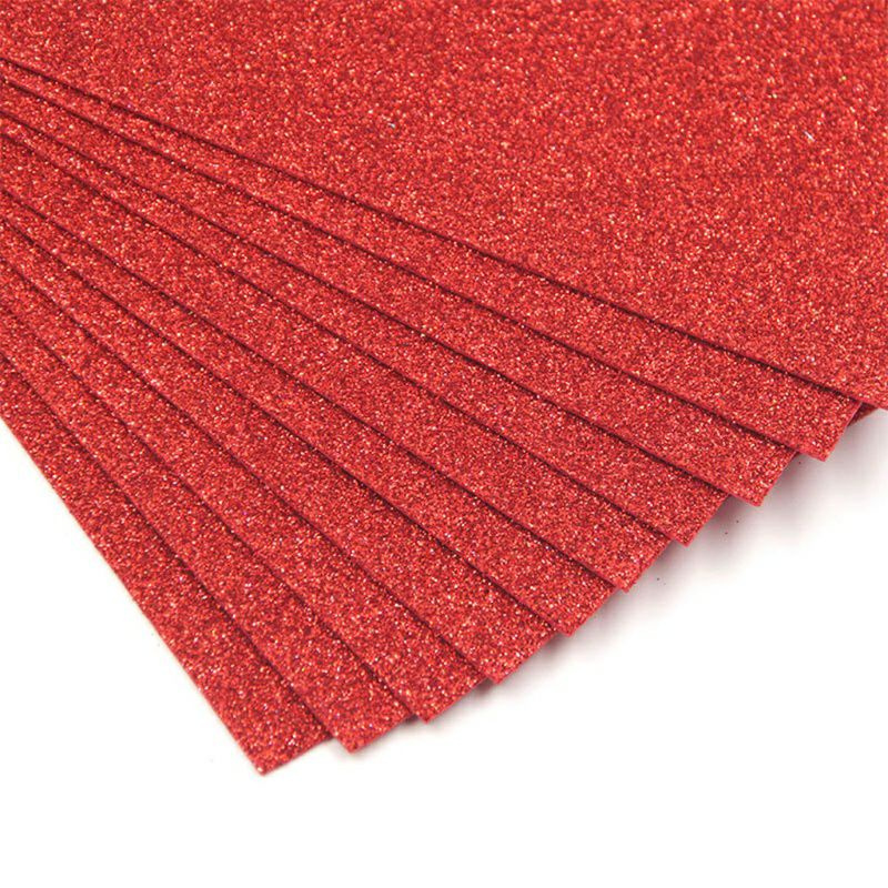 Tập 10 xốp nhũ kim tuyến kích thước A4 trang trí, làm đồ handmade