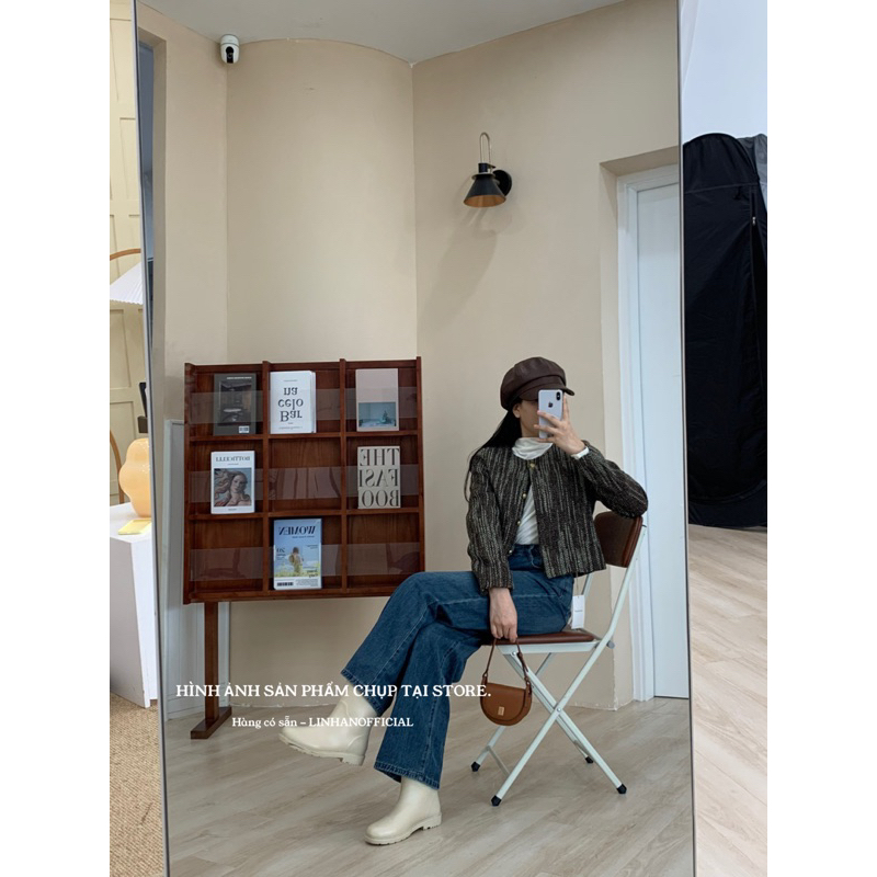 Mũ biker da STYLEKOREAN M04 // Hàng có sẵn 🇰🇷