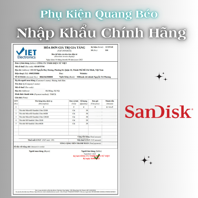 Thẻ Nhớ SanDisk Ultra 128GB /64GB /32GB Tốc Độ Cao 100mb/s, Cho Camera, Điện Thoại - Thẻ Nhớ Sandisk Chính Hãng