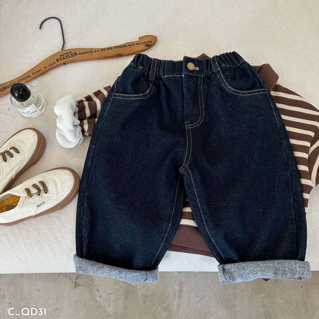 Quần Jeans cho bé trai EMBES KIDS, quần Jean cho bé 11kg đến 31kg