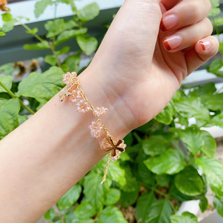 Vòng tay pha lê handmade hoa daisy SpringX