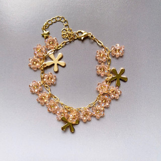 Vòng tay pha lê handmade hoa daisy SpringX