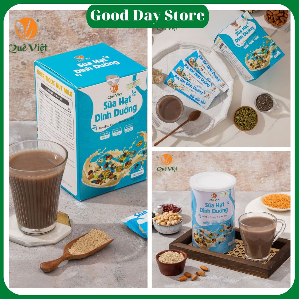 Sữa hạt Quê Việt ,sữa thực vật bổ sung dinh dưỡng cho cơ thể,Mang đến bữa ăn lành mạnh, bổ dưỡng từ thực vật