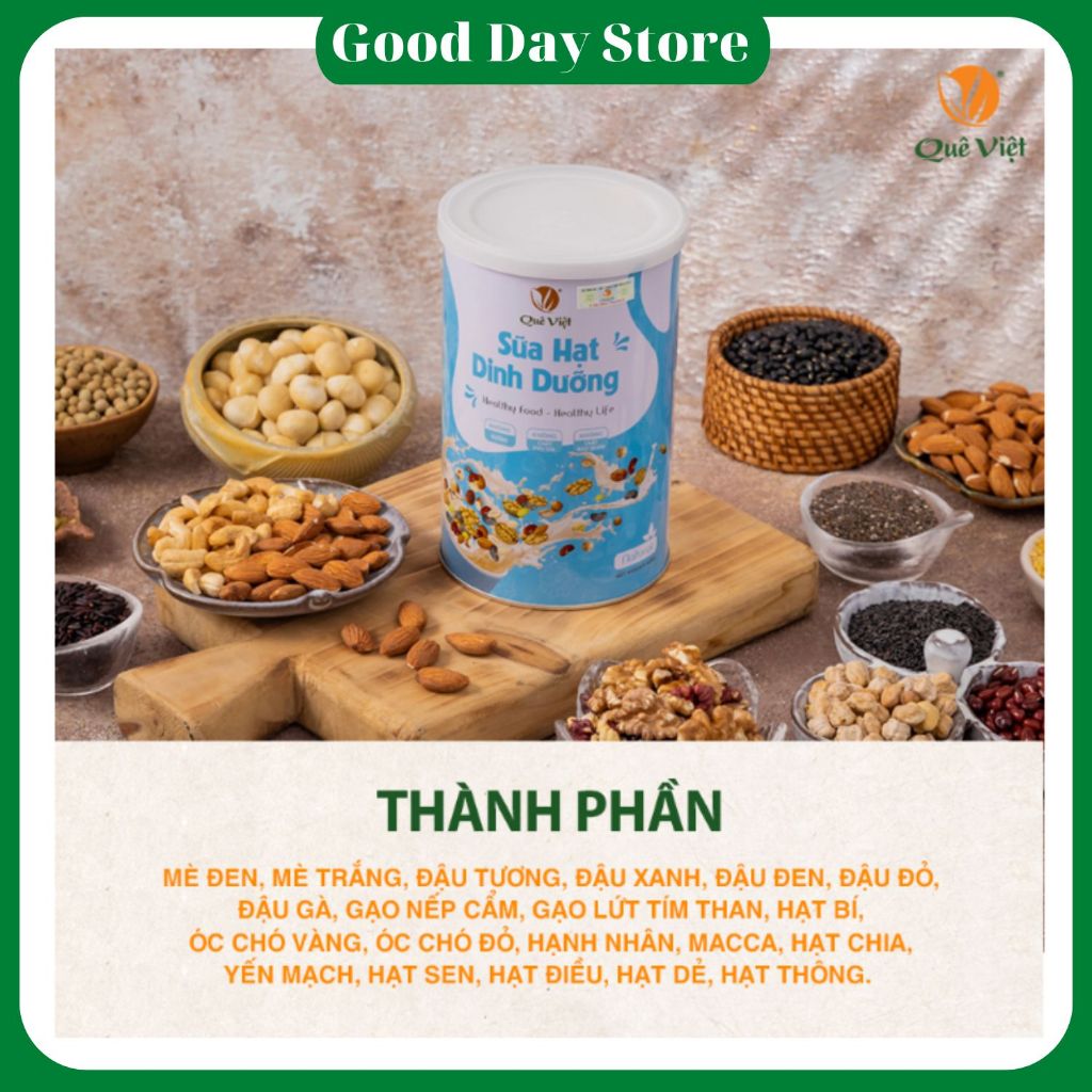 Sữa hạt Quê Việt ,sữa thực vật bổ sung dinh dưỡng cho cơ thể,Mang đến bữa ăn lành mạnh, bổ dưỡng từ thực vật