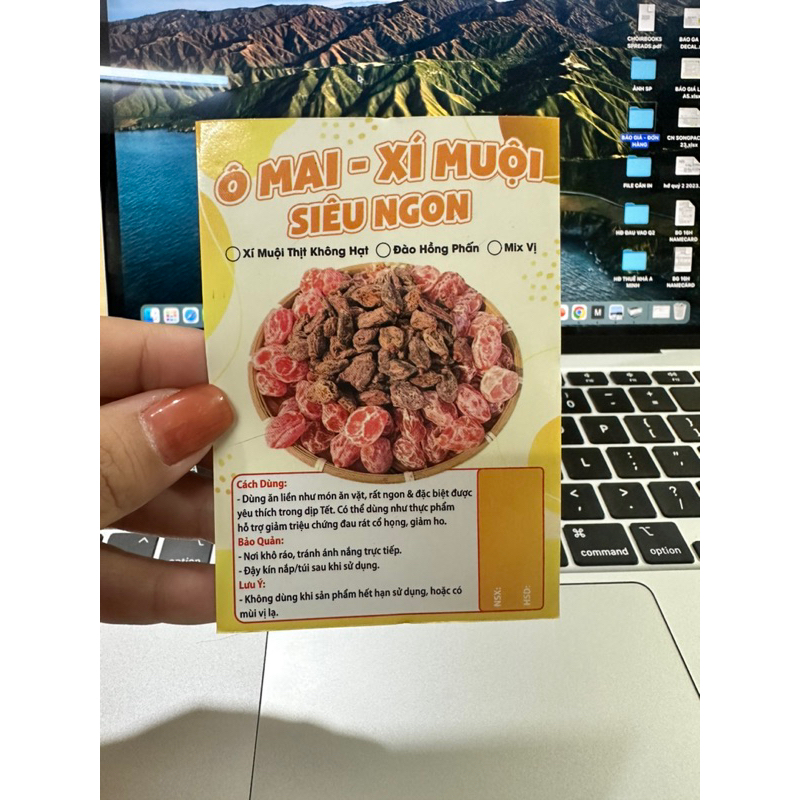 Tem Dán Sản Phẩm Ăn Vặt, Tem Dán Sản Phẩm, Tem Hạt Dinh Dưỡng 7x10 cm - Cán Bóng Sáng Đẹp