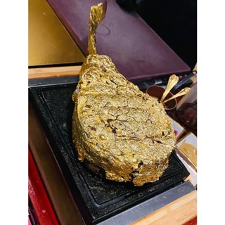 Vàng lá thực phẩm ăn được dùng để dát bò,trang trí 24k SET10 lá (SIZE 10X10CM)