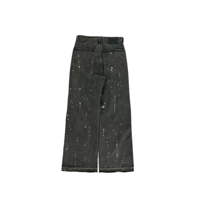 BLACK PAINT BAGGY JEANS - Quần Đen Chấm Tưa Lai Chân