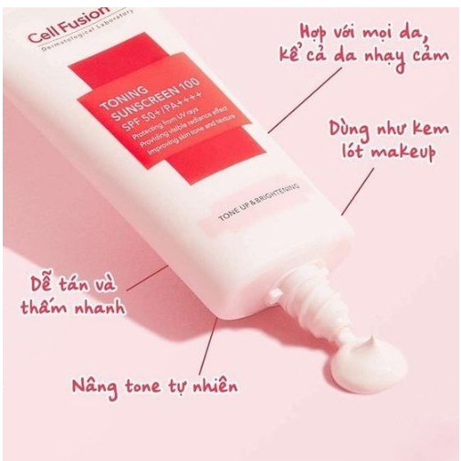 Kem Chống Nắng Nâng Tông Da Cell Fusion C Laser Suncreen / Toning Suncream Tuýt 50ml