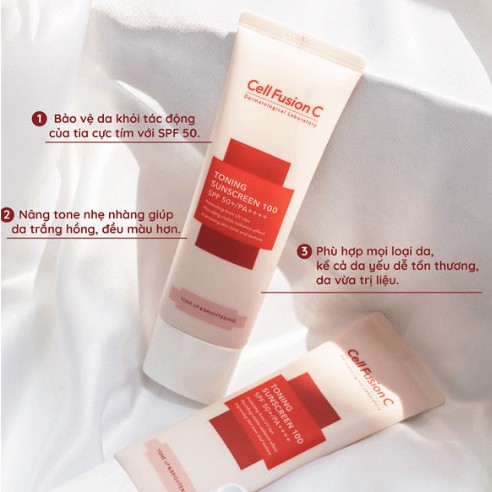 Kem Chống Nắng Nâng Tông Da Cell Fusion C Laser Suncreen / Toning Suncream Tuýt 50ml