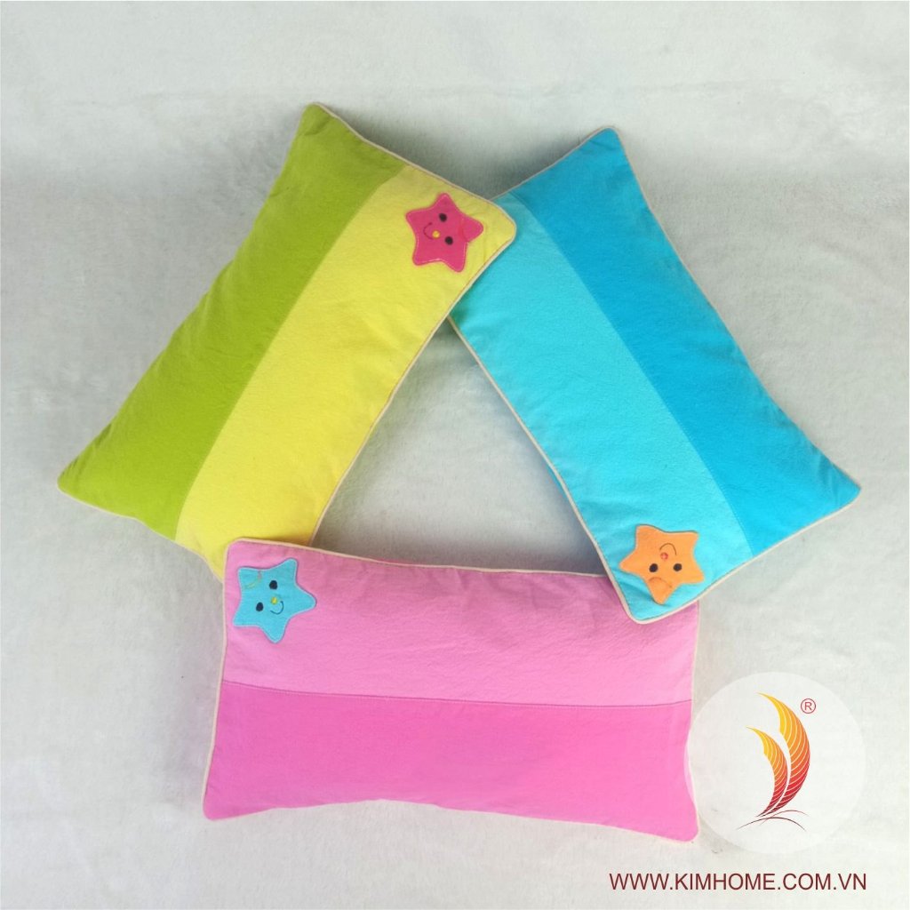 Áo gối trẻ em, Vỏ gối cotton 22x40cm, 30x40cm, 30x50cm Kimhome