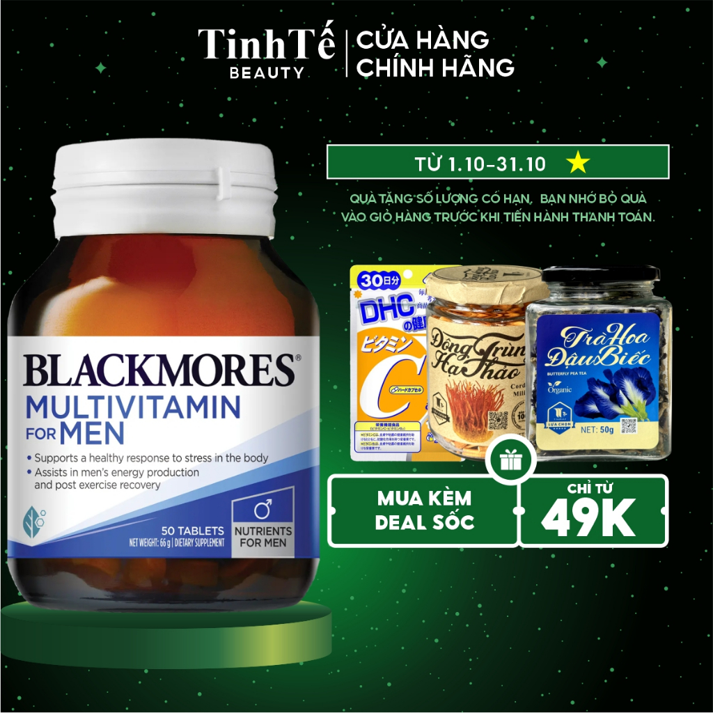 Vitamin tổng hợp dành cho nam giới Blackmores Men’s Performance Multi 50 viên