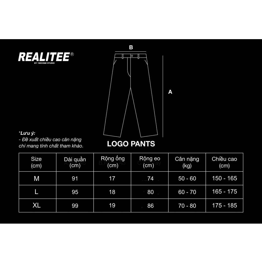 Quần Tây Kaki Dáng Baggy Suông Nam Cạp Cao Không Nhăn REALITEE