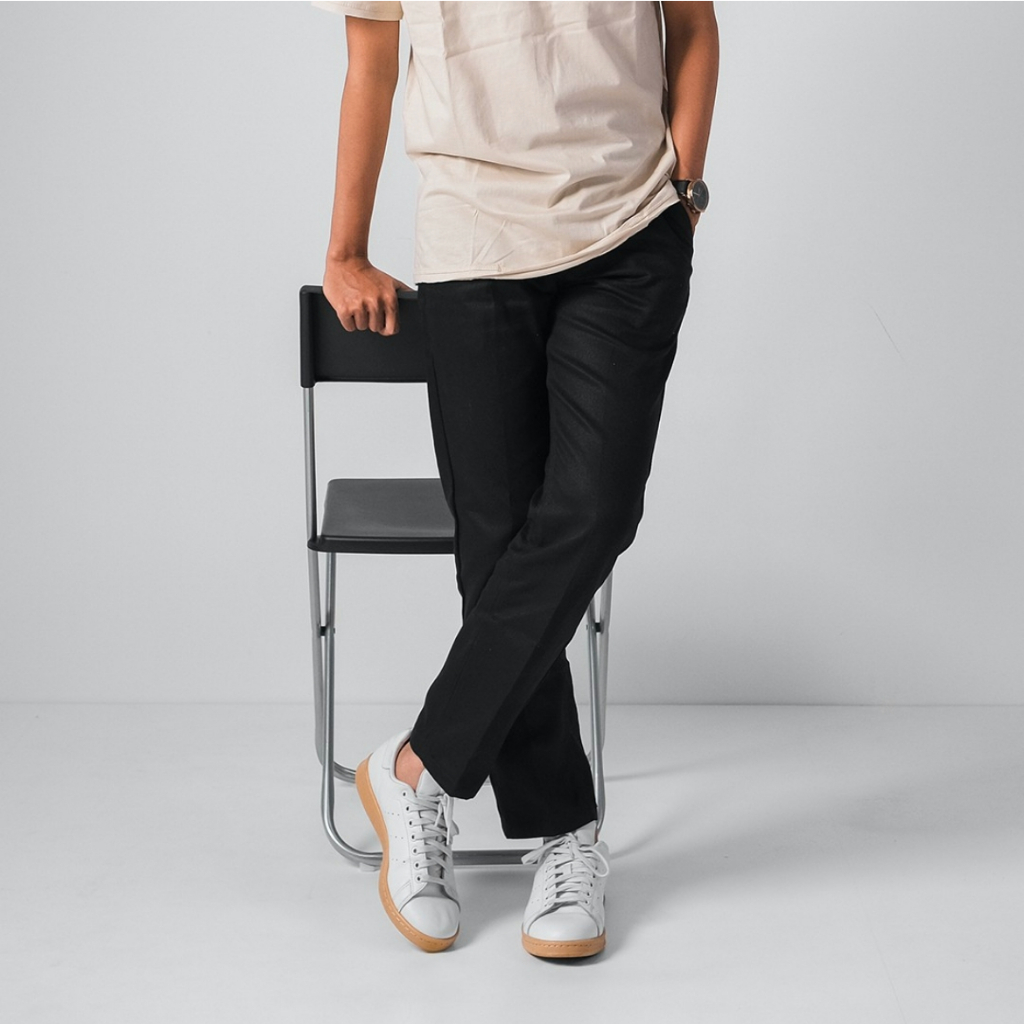 Quần Tây Kaki Dáng Baggy Suông Nam Cạp Cao Không Nhăn REALITEE