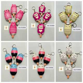 Squishy kem mini kèm móc khóa dễ thương giá rẻ