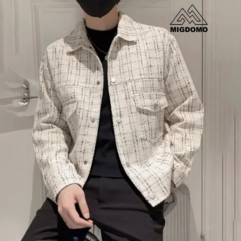 Áo Khoác DẠ TWEED MIGDOMO 2 Lớp Nam Nữ