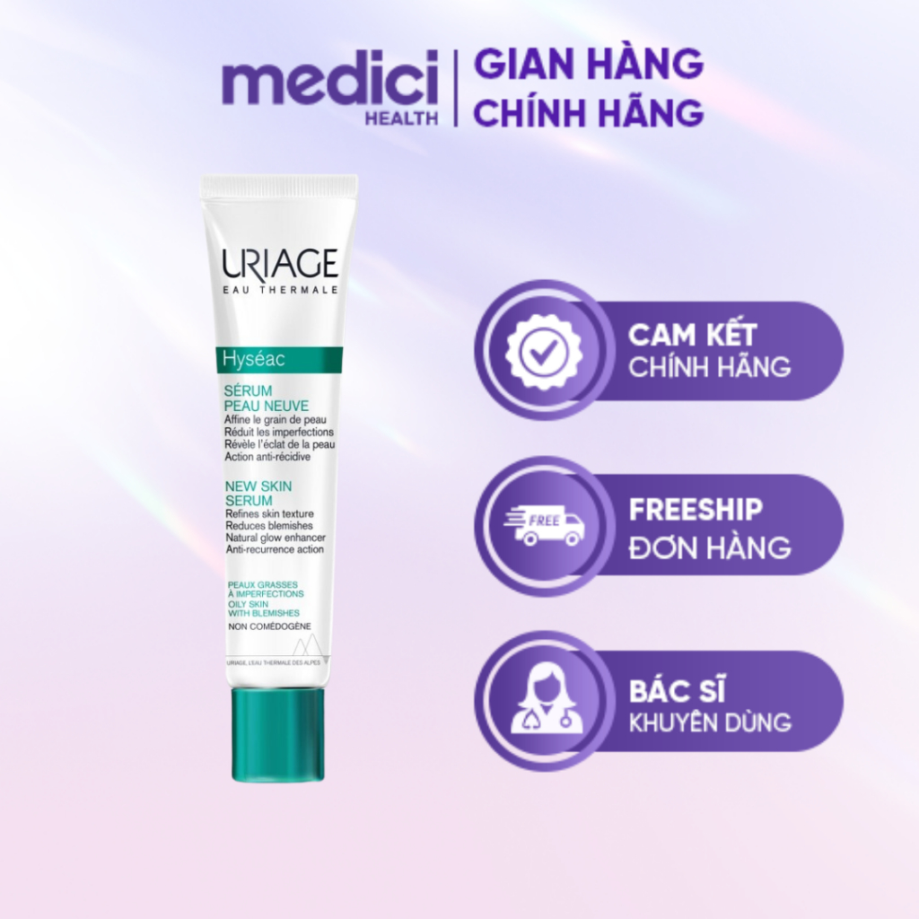 Serum Uriage Hyseac Anti-Blemishes New Skin Tinh chất giảm mụn, tái tạo da cho da dầu mụn 40ml