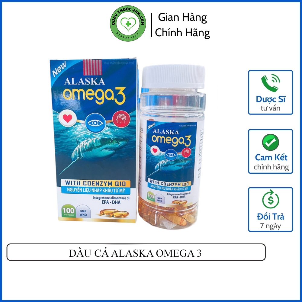 DẦU CÁ ALASKA OMEGA 3 NGUYÊN LIỆU NHẬP KHẨU TỪ MỸ