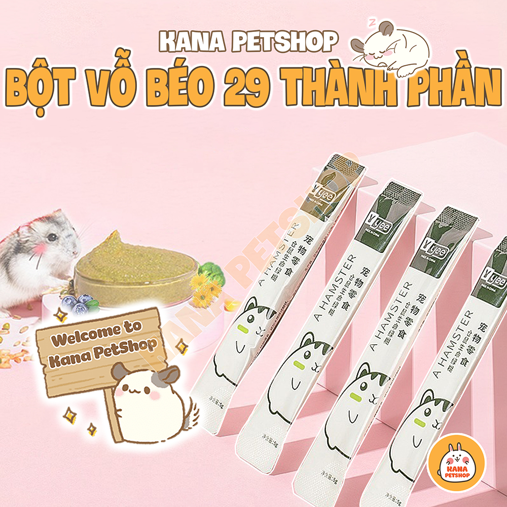 Bột Vỗ Béo Hamster Yee 🐹FREESHIP🐹 Bột 29 Thành Phần Giúp Hamster Tròn Trịa Hãng Yee Phù Hợp Cho Các Dòng Hamster .....