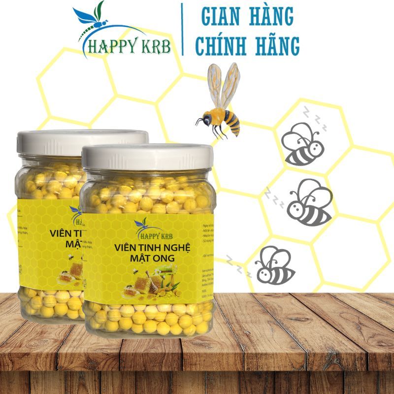 VIÊN TINH NGHỆ MẬT ONG CAO CẤP HAPPY KRB Hộp 500gr