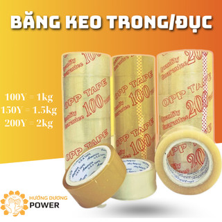 Băng keo trong/đục 100y/150y/200y