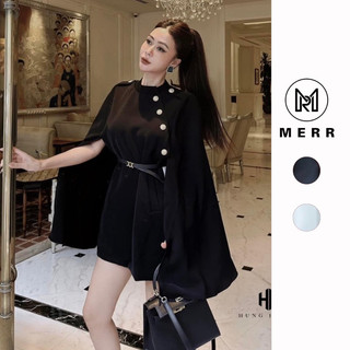 [MERR0018] Đầm Tafta Khâu Đá Yếm Tay Bồng Ảnh Shop Chụp | MERRCHUYENVAY