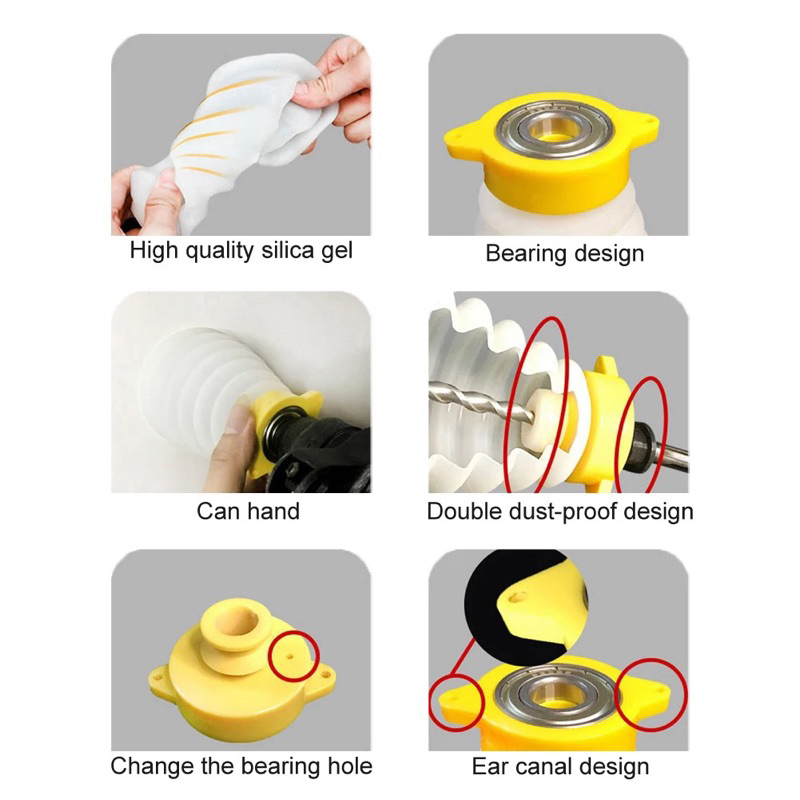 Hứng bụi khoan tường có vòng bi
